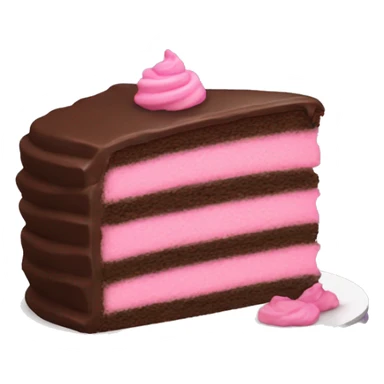 Chocolate cake with pink frosting sticker