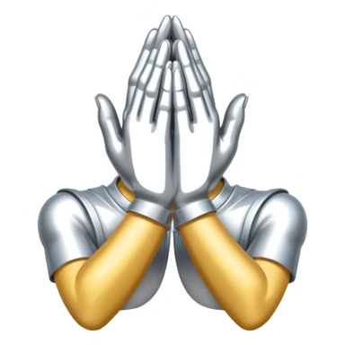 praying metallic hands, no gold sticker