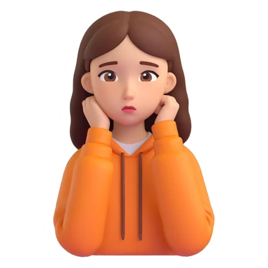 a sad teenage girl student  sticker