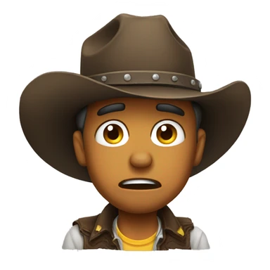 crying cowboy sticker