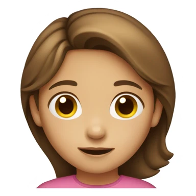 little girl with brown hair sticker