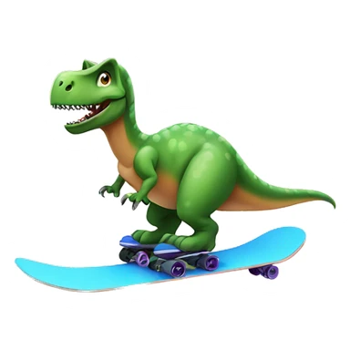 Dinosaur with snowboard sticker