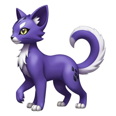 Liepard-Delcatty-Pokémon-Fakémon-hybrid-creature (full body) sticker