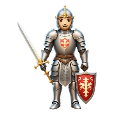 Clash of Clans aesthetic Cheerful Knight Portrait Emoji, With a radiant smile and an upright, confident stance, featuring an elegantly armored figure with intricate detailing and shining accents, his face in a natural skin tone, Simplified yet expressive features, highly detailed, glowing with a soft, luminous aura, high shine, upbeat and noble, stylized with an air of classic medieval heroism, soft glowing outline, capturing the essence of a cheerful knight ready to embark on legendary adventures! sticker
