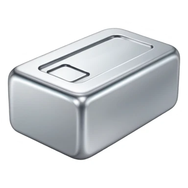 silver ingot shiny sticker