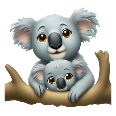 koala with sea girl  sticker
