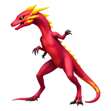 futuristic lush warm-colored neon-colored Fakémon-Trico-Salazzle-Salandit-creature (full body) sticker