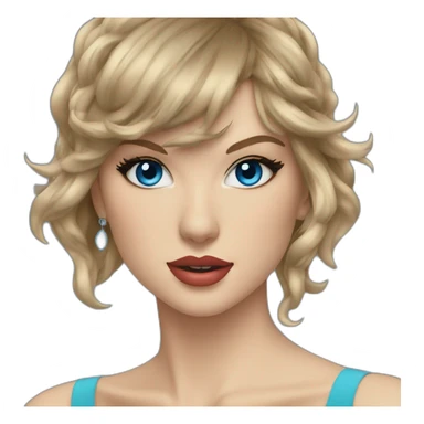 Taylor Swift with blue eyes sticker