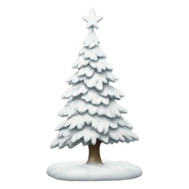 White Christmas tree sticker