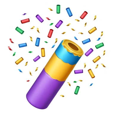 Party popper sticker