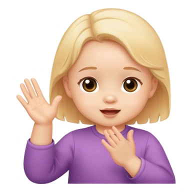 Baby girl clapping sticker