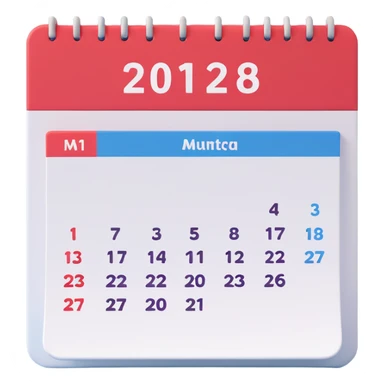 calendar in perspective, only the date, without the rest of the text sticker