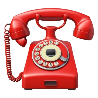 an old red phone emoji sticker