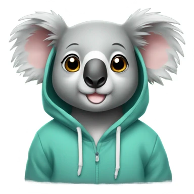 Koala wearing a hoodie sticker