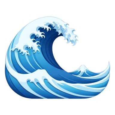 blue ocean vibes, tranquil waves, serene, calming, minimal sticker