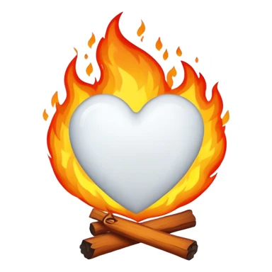 White love near with fire  sticker