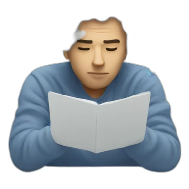 MAN MID EVAPORATION INTO A CLOUD OF LETTERS AND SYMBOLS sticker