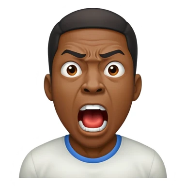 A black man shouting sticker