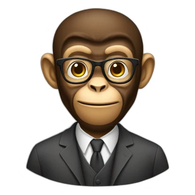 university professor monkey sticker