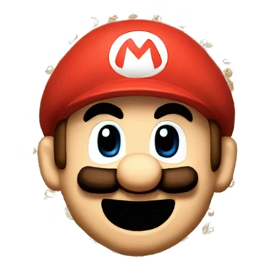 Super Mario Emoji pixelied sticker