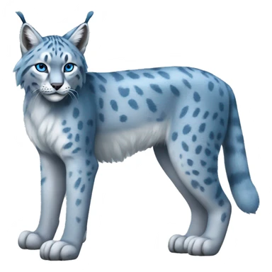 A blue lynx full body sticker