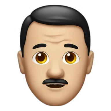 Hitler with baked beans on head sticker