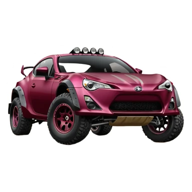Distressed rusty old Extended wheelbase 2013 scion fr-s dark black cherry 4wd monster Baja desert stadium racer  sticker
