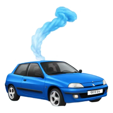 Drifting blue renault spinning sticker