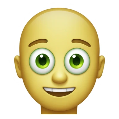 smiley with cucumber eyes sticker