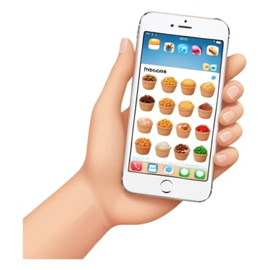 iphone showing food ad sticker