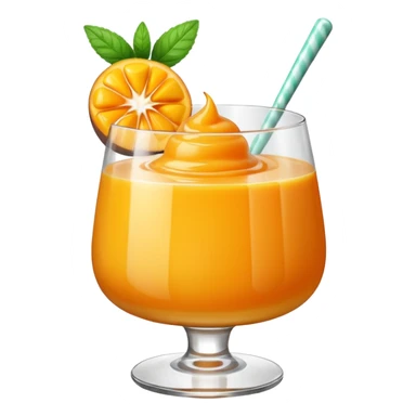 mango pudding in fancy glass sticker