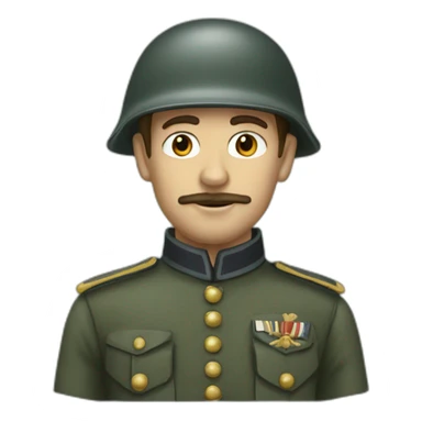 french 1900 army man sticker
