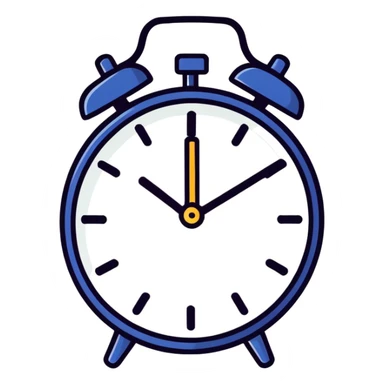 clock cartoonish sticker style sticker