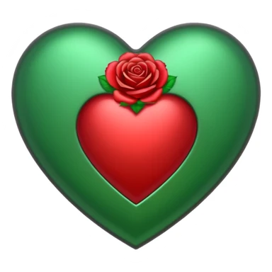 heart with a metallic rose border sticker