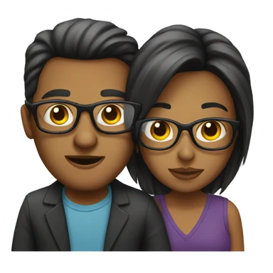 Couple à lunettes  sticker