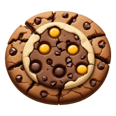 Make a broken chocolate cookie 🍪 sticker