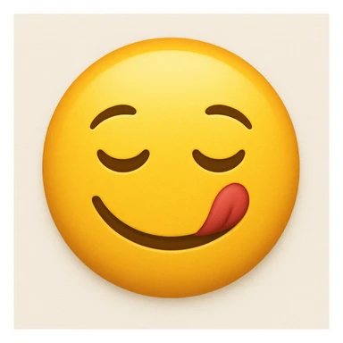 emoji with face savoring food sticker