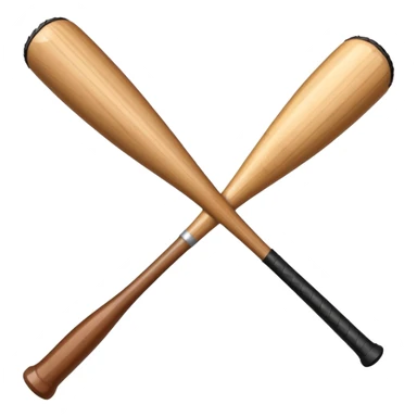 short thick brown baseball bat slightly angled sticker