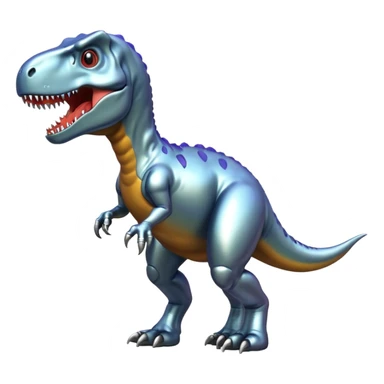 Chrome metallic dinosaur  sticker