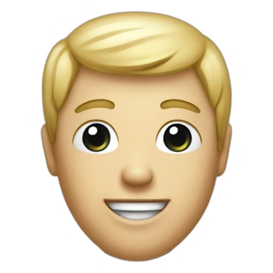 male head and neck sticking out of a toliet sticker