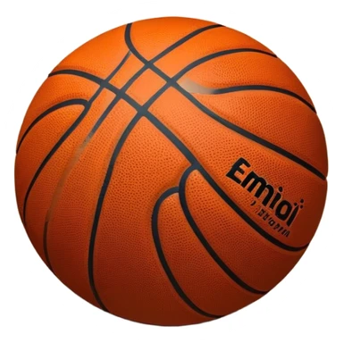Cinematic Realistic image of a basketball resting on a polished court surface, with finely detailed textures and subtle reflective highlights, evoking a sense of calm before the game’s intensity sticker