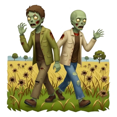 zombies on a farm sticker