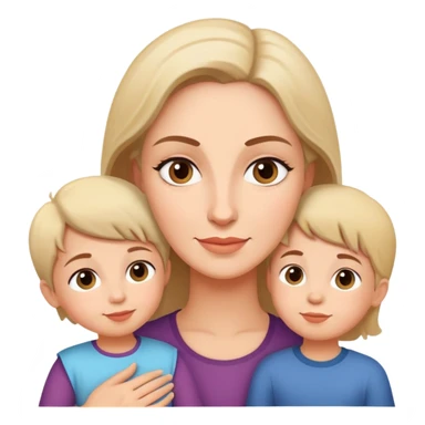 Mom with kids  sticker