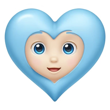 Baby blue heart  sticker
