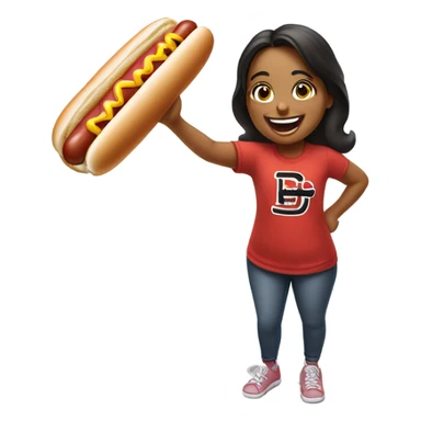 Girl who loves chicago hot dogs sticker
