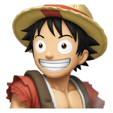 Luffy with gear5 who laughs sticker