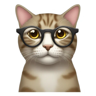 Gatto con gli occhiali sticker