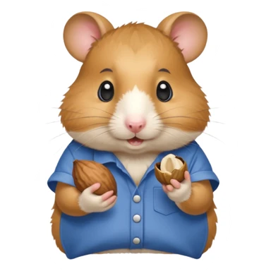 hamster holding nutz with shirt sticker