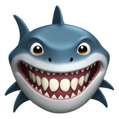 Shark with Batman mask sticker