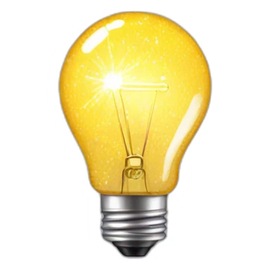 sparkles and the light bulb sticker